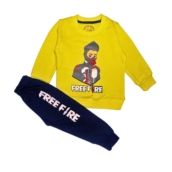 Yellow Free Fire Fleece Tracksuit