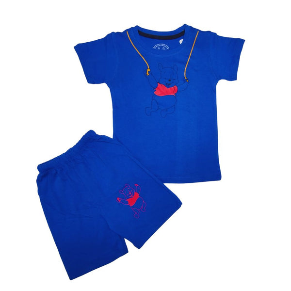 Blue Winnie The Pooh shorts Tracksuit