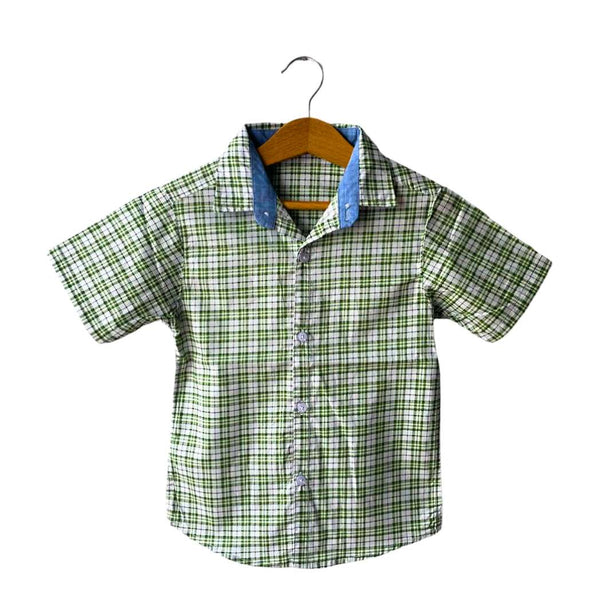 White Cheque lining Boys Casual Shirt