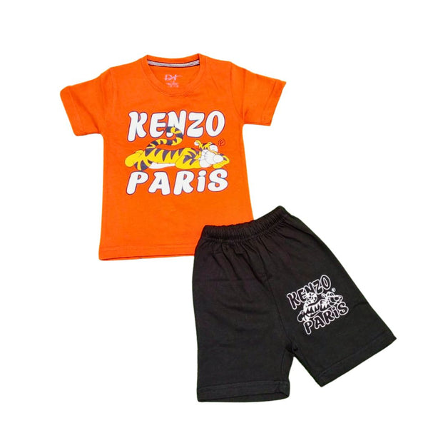 Orange Boys Kenzo Paris Shorts Tracksuit