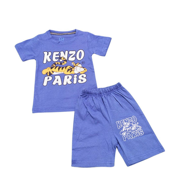 Blue Boys Kenzo Paris Shorts Tracksuit