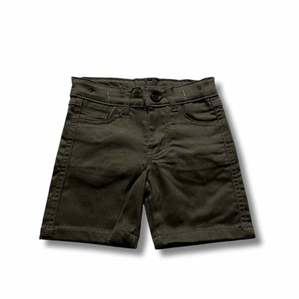 Olive Green Cotton Shorts
