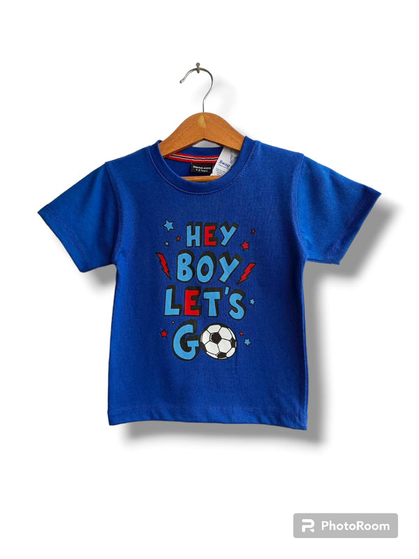 Blue Lets Go Boys T-shirt