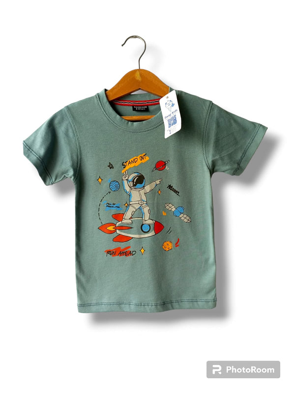 Boys Astronaut & Letter Graphic Tee