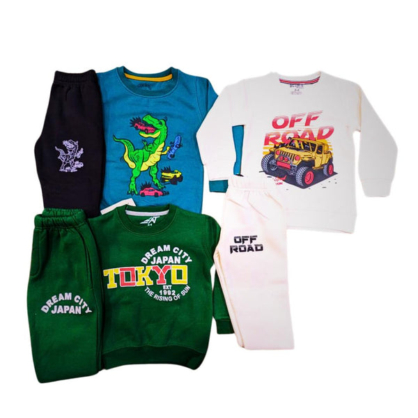 Boys Pack Of 3 Fleece Tracksuits - Deal8